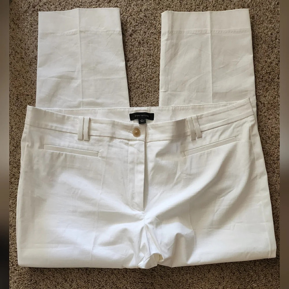Ann Taylor White Ankle Pants Sz 16 (NWOT) - Picture 1 of 14